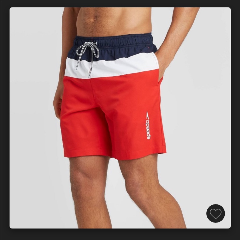 Speedo Men’s 8” Colorblock Swim Shorts (LARGE)